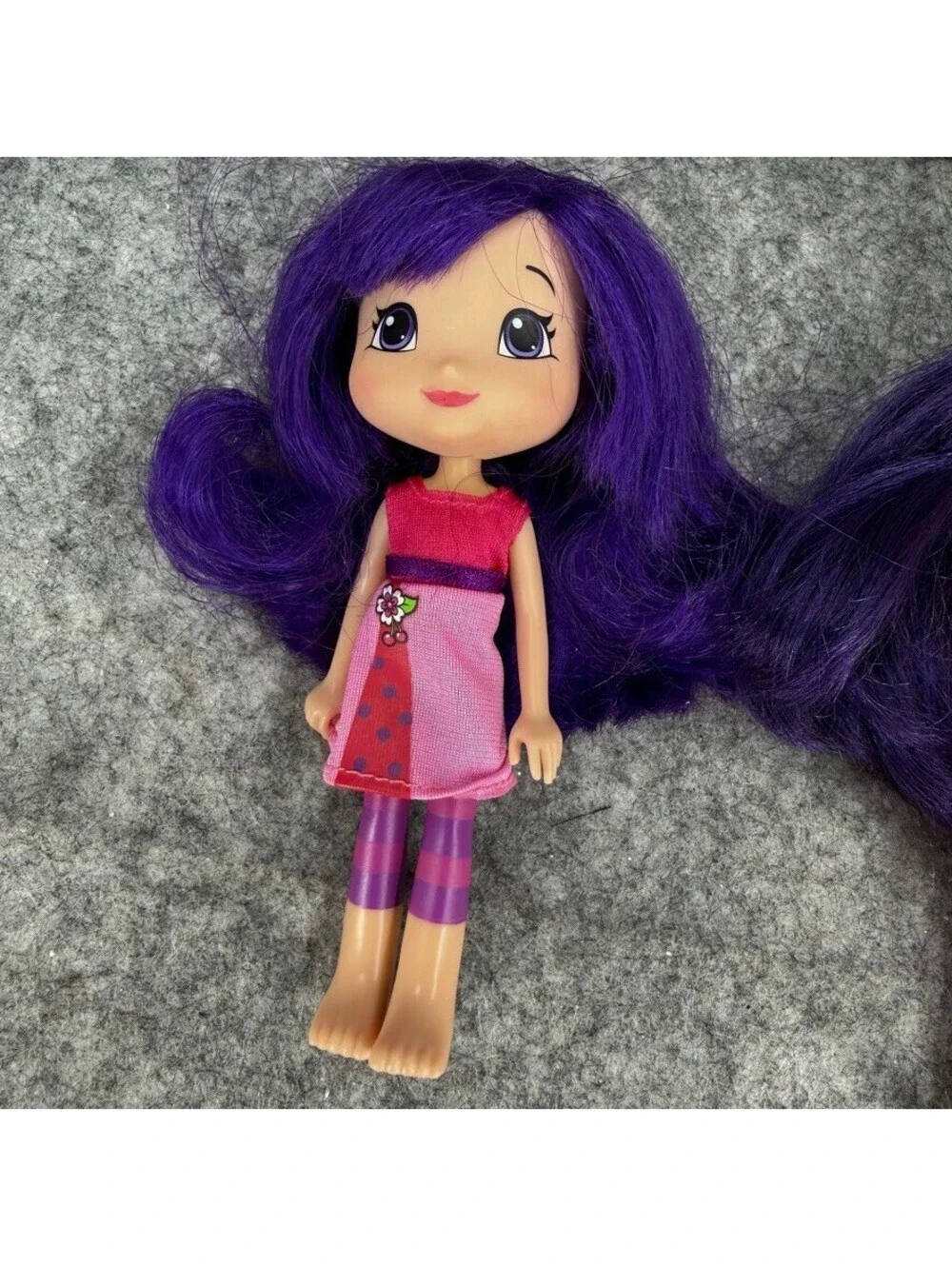 Lot of 2 Strawberry Shortcake Cherry Jam Dolls Cleaned Restyled Hair Purple 235